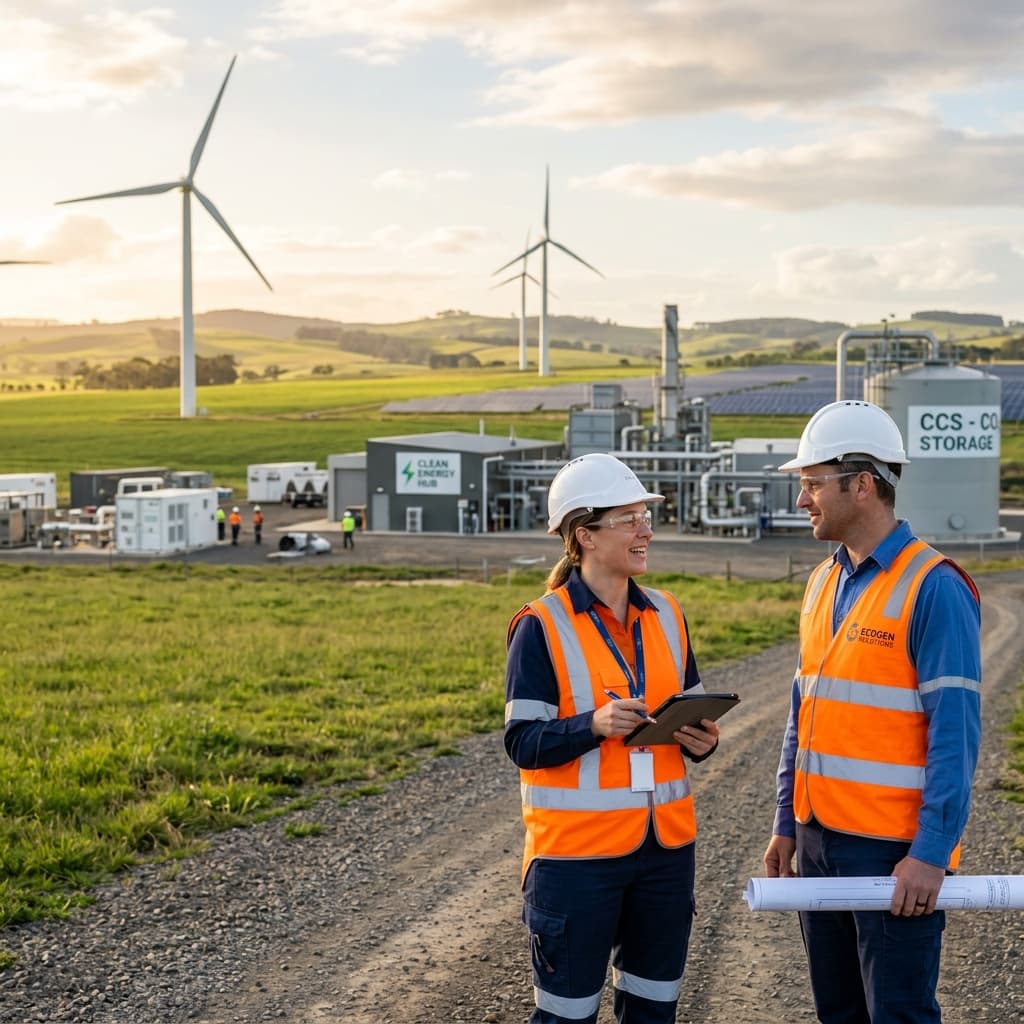 Earthmatic engineers at an industrial facility